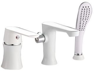 Смеситель на борт ванны Haiba HB80804 белый