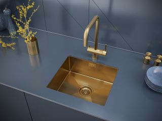 Мойка кухонная Paulmark Aller PM904444-BG брашированное золото