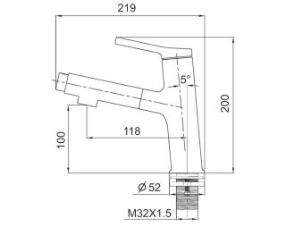 Смеситель для кухни Gappo G1052-76 с выдвижным изливом чёрный