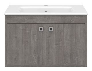 Подвесная тумба под раковину Misty Пайн 70см дуб Уайт-Ривер серо-коричневый