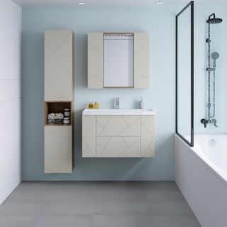 Тумба под раковину Бриклаер Кристалл 4627125416958 90 см латте