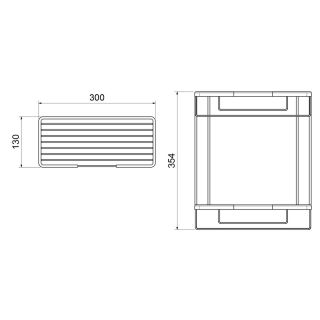 Полка двойная Timo Saona 13083/03 чёрный