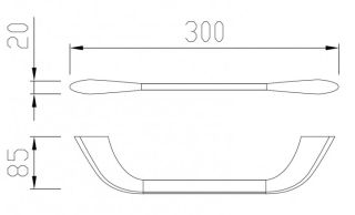 Полотенцедержатель ABBER Nord AA1551 30см хром