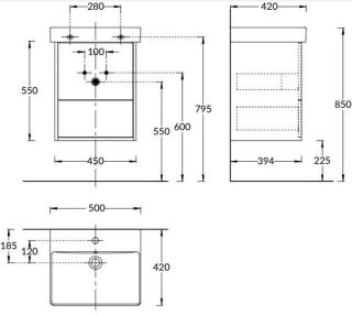 Тумба под раковину Kerama Marazzi Pro PRO.50.2\WHT 50 см белый матовый
