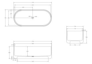 Прозрачная ванна ABBER Kristall AT9708Opal из полиэфирной смолы 170x75см коричневый