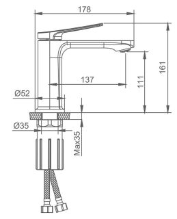 Смеситель для раковины Splenka S40.10.06 чёрный