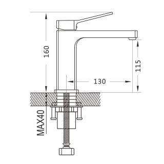 Смеситель для раковины Shevanik S9901G золотой сатин