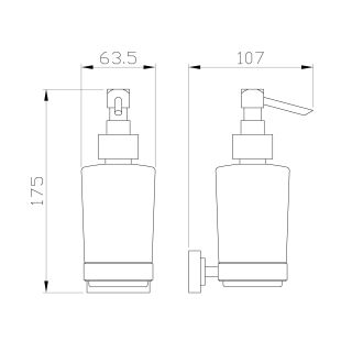 Дозатор для мыла Wonzon & Woghand Flat WW-9733 хром
