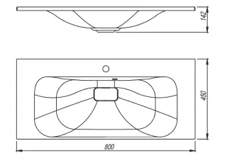 Раковина Style Line Фортуна ЛС-00002395 80 см жасмин