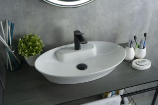 Раковина Gid N9398 51142 накладная белая 61x37x12