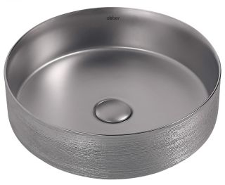 Раковина ABBER Bequem AC2109BSM 40см серебро матовое