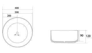 Раковина ABBER Bequem AC2109Regen 40см хамелеон