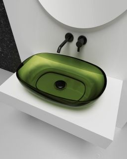 Раковина ABBER Kristall AT2805Emerald 60см зелёный