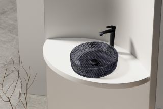 Раковина стеклянная ABBER Glas AK2301B 40см чёрный