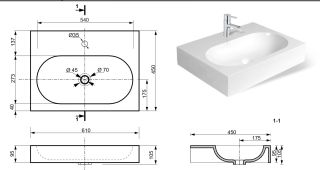 Раковина Эстет Nika silk ФР-00014956 61см белый