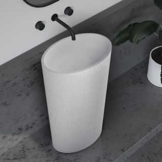 Напольная раковина ABBER Stein AS2504-H 50см белый матовый