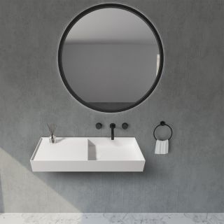 Подвесная раковина ABBER Stein AS2648 80см белый матовый