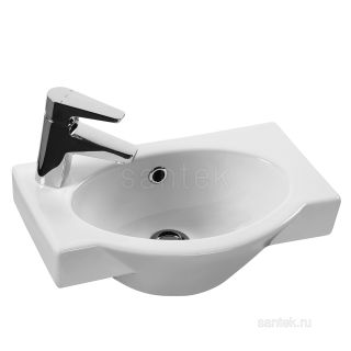 Полукруглая раковина Santek Форум 45 отверстие под смеситель слева 1WH110542