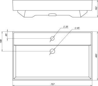 Раковина-столешница Латина 75 (242338)