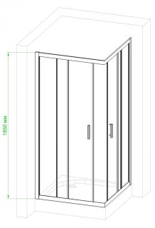 Душевой уголок Royal Bath HPD 110x90см чёрный RB9110HPD-T-BL