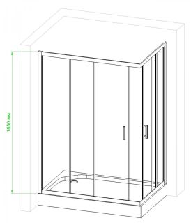 Душевой уголок Royal Bath HKD 110x80см белый RB8110HPD-C