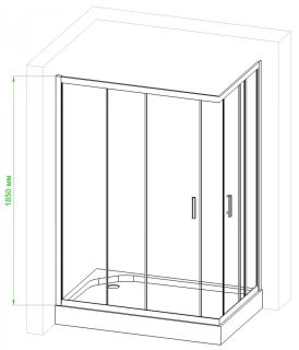 Душевой уголок Royal Bath HPD 110x80см белый RB8110HPD-T