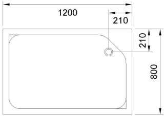 Душевой поддон Royal Bath 120x80см правый белый RB8120HP-R