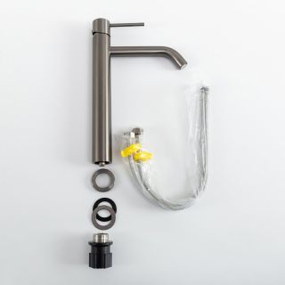 Смеситель для раковины высокий CEZARES RELAX-LC1-GM-W0 оружейная сталь