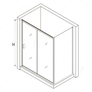 Душевой уголок RGW PA-76-1 (PA-016 + Z-060-2) 350876130-11 130x100см хром