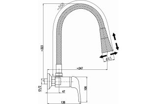Смеситель для кухни Rav Slezak Sazava SA002.5/13S хром серый