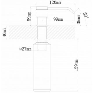 Дозатор для кухонной мойки Florentina Рондо песочный