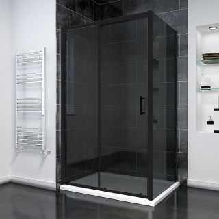 Душевой уголок Veconi Rovigo RV-055BT, 1200х900х1950, черный матовый, тонированное стекло