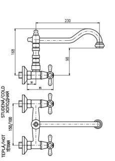 Смеситель для кухни Rav Slezak Morava Retro MK402.5/28SM бронза