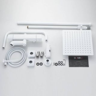 Душевая стойка с термостатом Shevanik S3096C белый