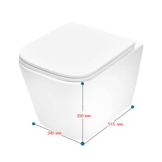 Унитаз подвесной TECEspring S 9700996 безободковый с сиденьем смыв торнадо белый