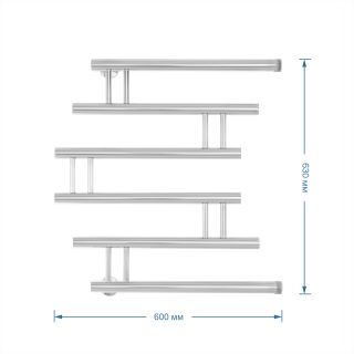 Полотенцесушитель водяной Energy Modern EWTRMODRN06050R905M 600 x 500 черный матовый