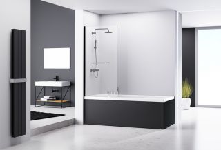 Шторка на ванну ABBER Immer Offen 100см AG70100B