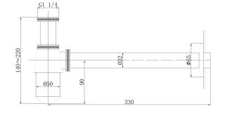 Сифон для раковины ABBER AF0032RG розовое золото