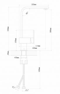 Смеситель для кухни Florentina Сильвер серый шёлк