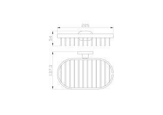 Мыльница с держателем Wonzon & Woghand First WW-8424 хром