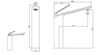 Смеситель для раковины Black&White Gravity 7204С хром