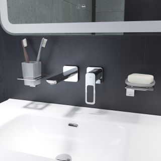 Встраиваемый смеситель для раковины IDDIS Slide хром SLISB00i65