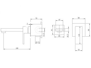 Встраиваемый смеситель для раковины ABBER Daheim хром AF8212
