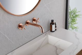 Встраиваемый смеситель для раковины ABBER Wasser Kreis AF81121RG розовое золото