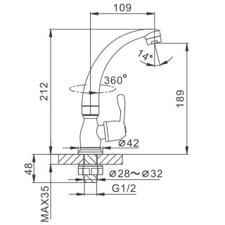 Смеситель для кухни Frap F4196 хром