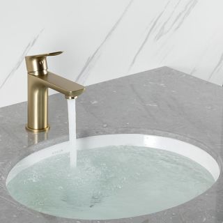 Смеситель для раковины Gappo G1048-3 золотой сатин