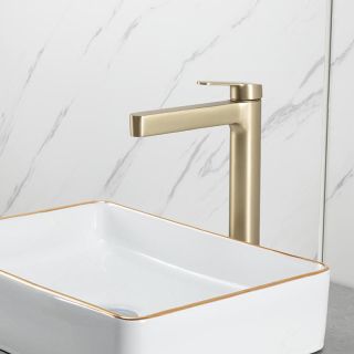 Смеситель для раковины Gappo G1099-83 золотой сатин