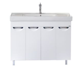 Напольная тумба под раковину Misty София 100см белый