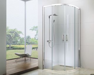 Душевой уголок Berges Solo R 90x90см хром 061108