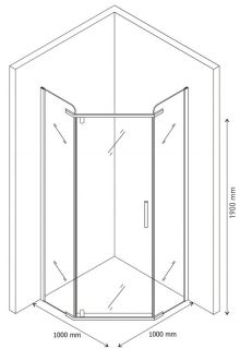 Душевой уголок Berges Solo T Black 100x100см чёрный матовый 061110